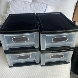 plastic storage drawers
